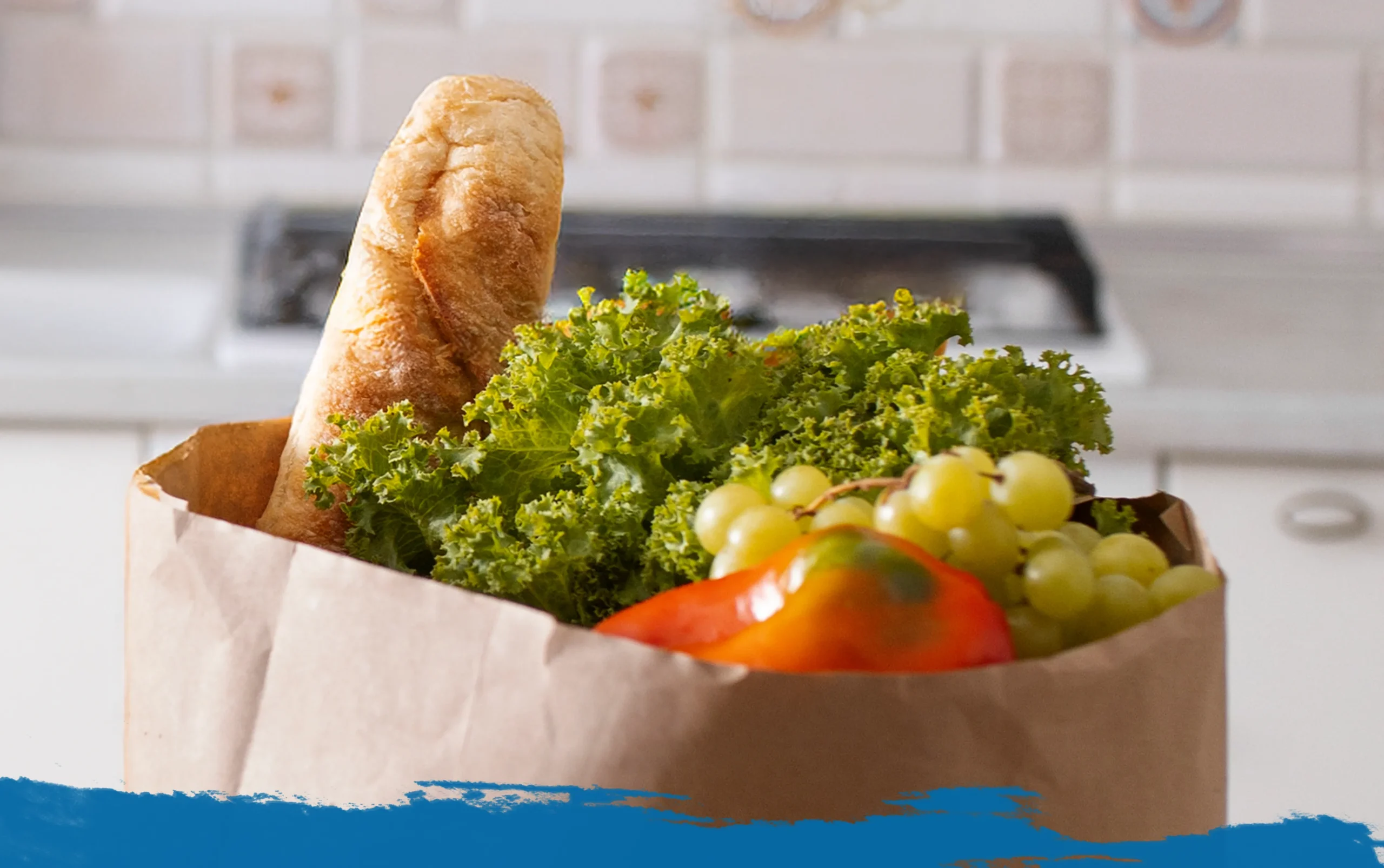 Bag of groceries.